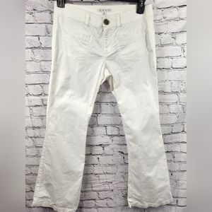 CAbi White Bootcut Flare Mid-Rise Jeans